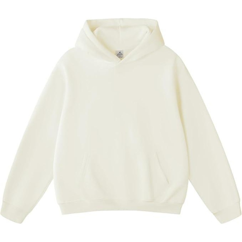 MSRP $70 FAIABLE Women's M White Oversized Acid Wash Hoodie Unisex Heavyweight
